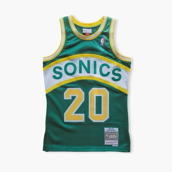 NBA Seattle SuperSonics Gary Peyton 1994 Swingman Green Hardwood Classics Jersey - Picture 1 of 6